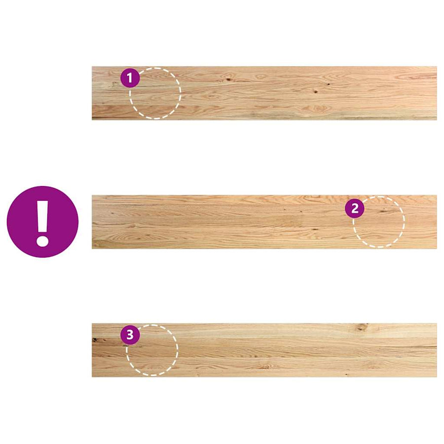 Vensterbanken 2 st onbehandeld 160x25x2 cm massief eikenhout