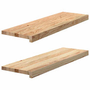 Vensterbank massief eikenhout 80x30x2 cm 2 stuks
