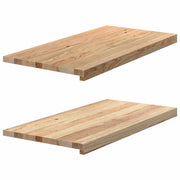 Windowsills 2 pcs untreated 80x40x2 cm solid oak