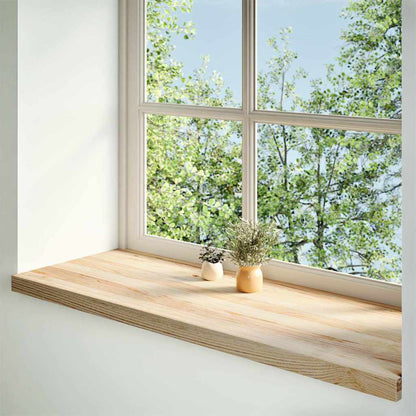 Vensterbanken 2 st onbehandeld 100x40x2 cm massief eikenhout