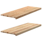 Window sills 2 pcs untreated 110x40x2 cm solid oak