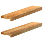 Windowsills 2 pcs 70x15x2 cm solid oak light brown