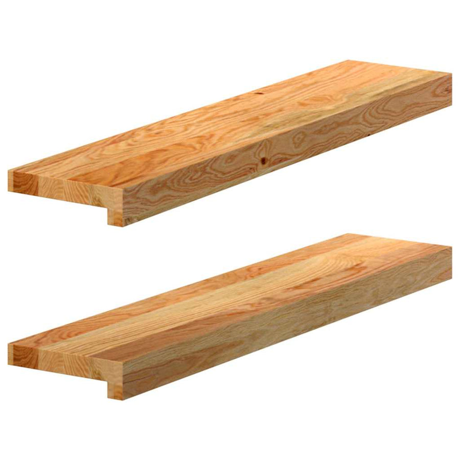Vensterbanken 2 st 70x15x2 cm massief eikenhout lichtbruin