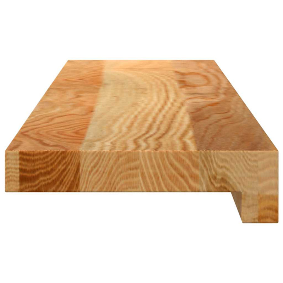 Vensterbanken 2 st 70x15x2 cm massief eikenhout lichtbruin