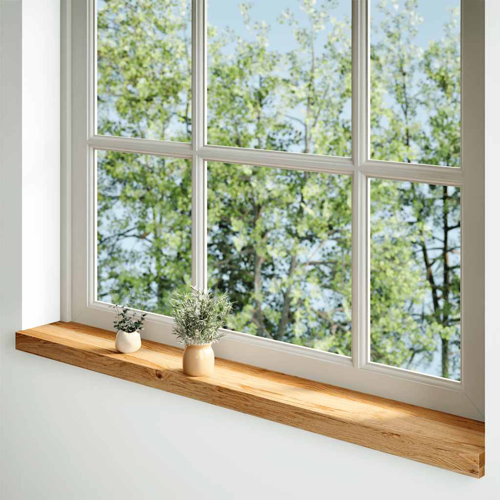 Vensterbanken 2 st 160x15x2 cm massief eikenhout lichtbruin