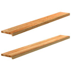 Windowsills 2 pcs 160x20x2 cm solid oak light brown