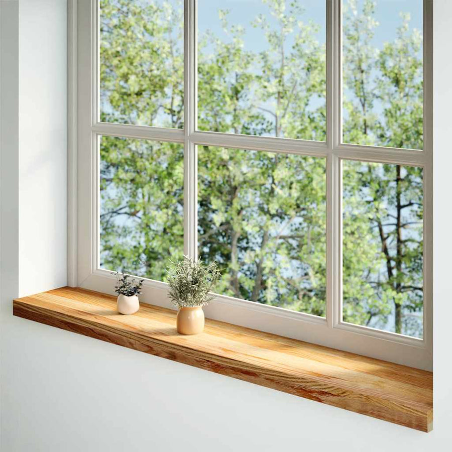 Vensterbanken 2 st 160x20x2 cm massief eikenhout lichtbruin