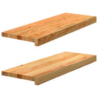 Windowsills 2 pcs 70x25x2 cm solid oak light brown