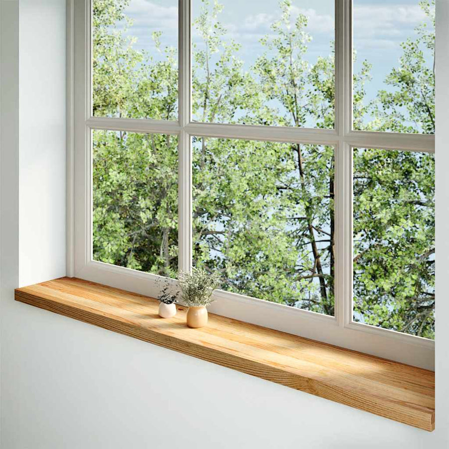 Vensterbanken 2 st 160x25x2 cm massief eikenhout lichtbruin