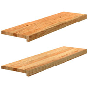 Vensterbank massief eikenhout 90x30x2 cm 2 stuks