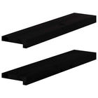 Windowsills 2 pcs 70x15x2 cm solid oak dark brown