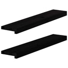 Window sills 2 pcs 80x15x2 cm solid oak dark brown