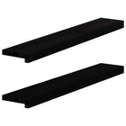 Windowsills 2 pcs 90x15x2 cm solid oak dark brown