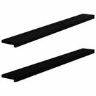 Window sills 2 pcs 140x15x2 cm solid oak dark brown