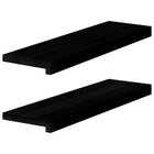 Windowsills 2 pcs 70x20x2 cm solid oak dark brown
