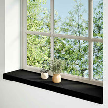 Vensterbanken 2 st 90x20x2 cm massief eikenhout donkerbruin