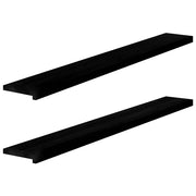 Vensterbank massief eikenhout 160x20x2 cm donkerbruin (2 stuks)