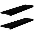 Windowsills 2 pcs 100x25x2 cm solid oak dark brown