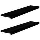 Windowsills 2 pcs 110x25x2 cm solid oak dark brown