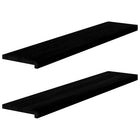 Windowsills 2 pcs 120x30x2 cm solid oak dark brown