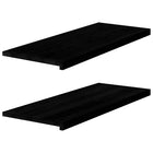 Vensterbank massief eikenhout 100x40x2 cm donkerbruin (2 st)