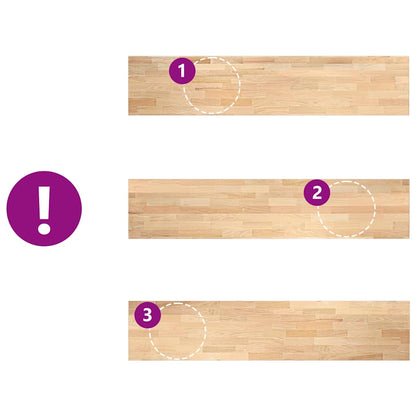 Keuken werkblad rechthoekig 300x63,5x4 cm massief eikenhout