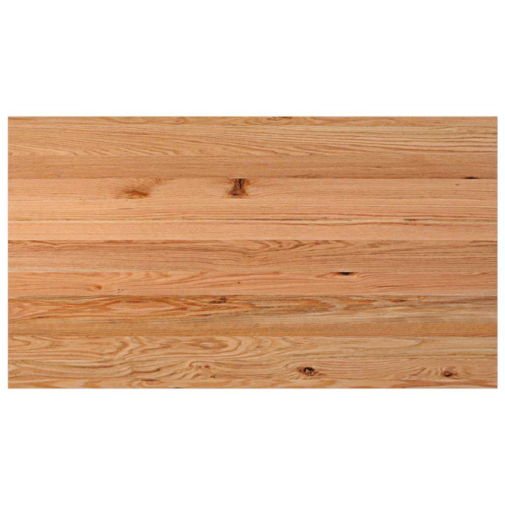 Tafelblad rechthoekig 180x90x4,2cm massief eikenhout lichtbruin