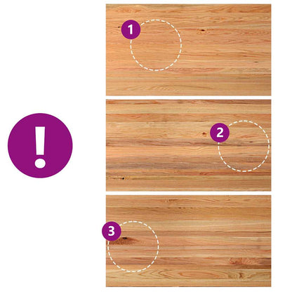 Tafelblad rechthoekig 180x90x4,2cm massief eikenhout lichtbruin