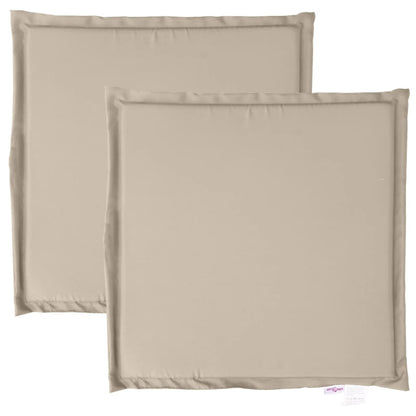 Tuinzitkussens 2 st vierkant 45x45x2 cm taupe