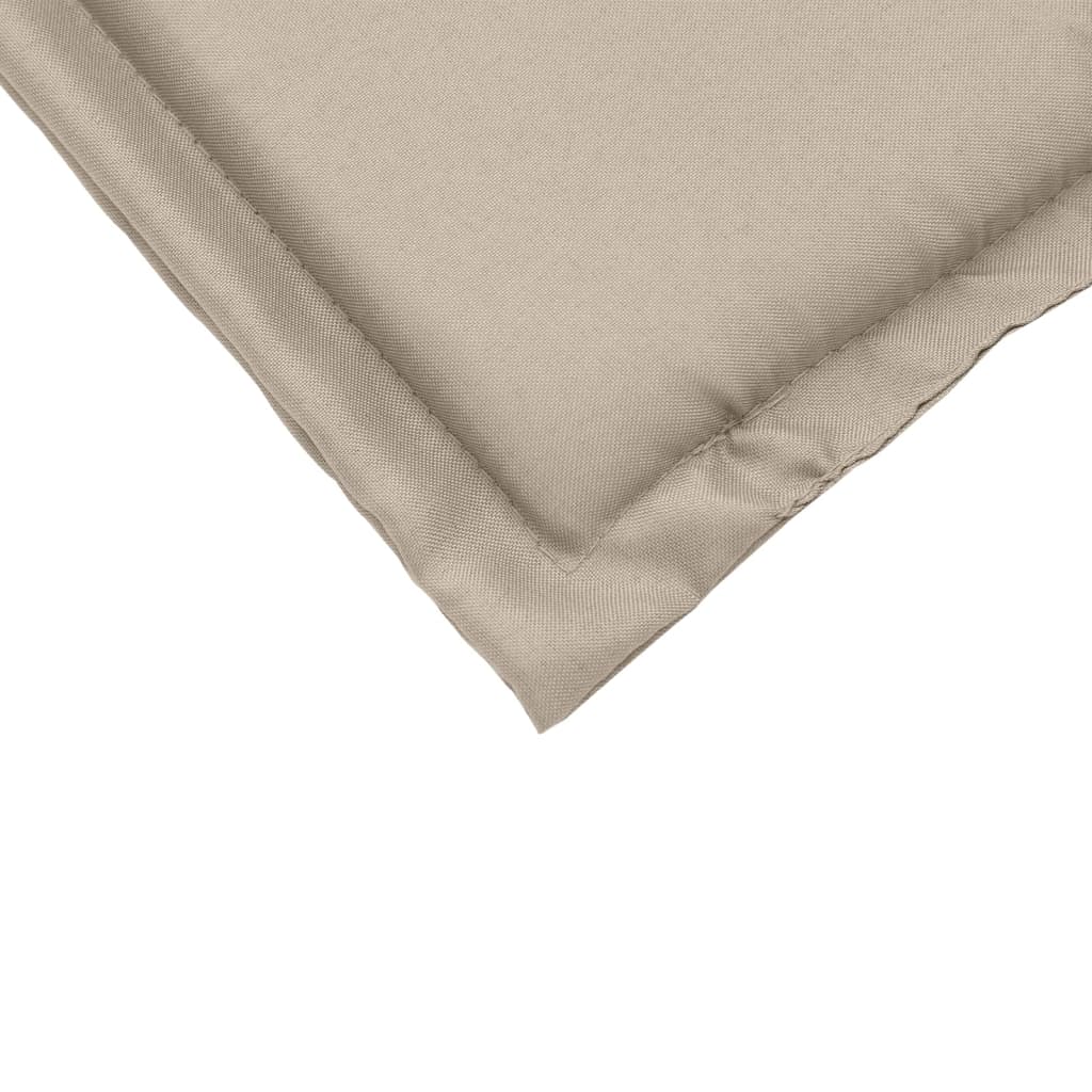 Tuinzitkussens 2 st vierkant 45x45x2 cm taupe