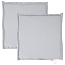 Tuinzitkussens 2 st vierkant 45x45x2 cm lichtgrijs