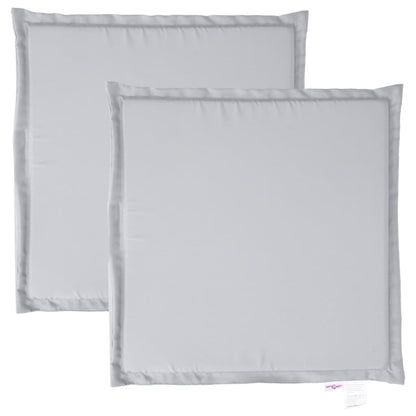 Tuinzitkussens 2 st vierkant 45x45x2 cm lichtgrijs