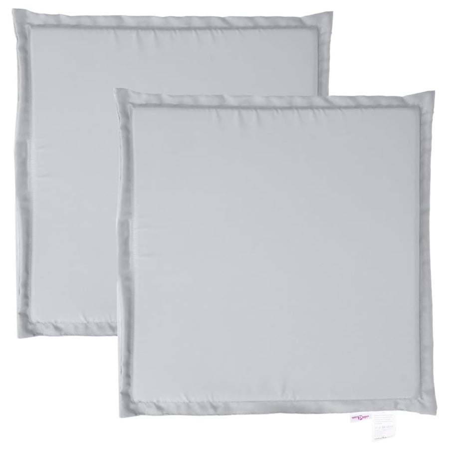 Tuinzitkussens 2 st vierkant 45x45x2 cm lichtgrijs