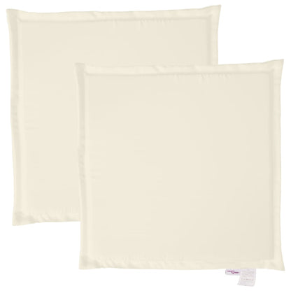 Tuinzitkussens 2 st vierkant 45x45x2 cm crèmekleurig