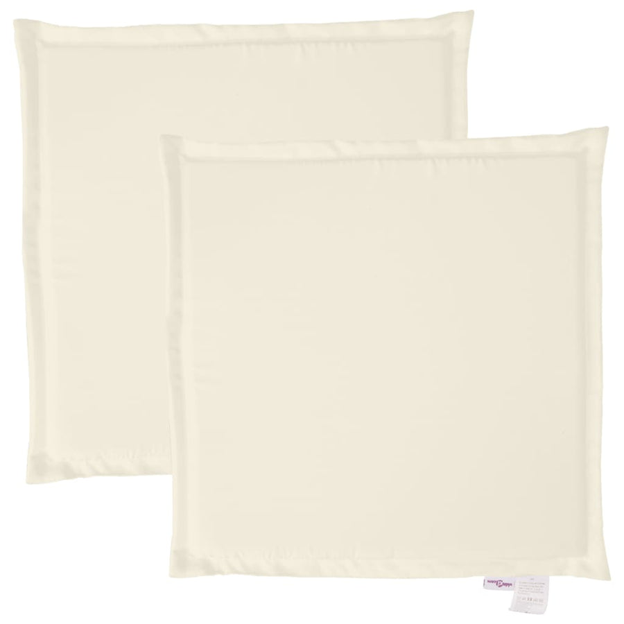 Tuinzitkussens 2 st vierkant 45x45x2 cm crèmekleurig