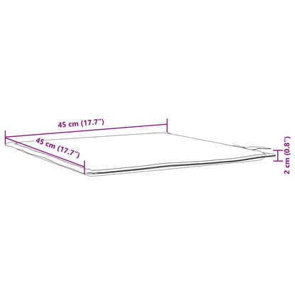 Tuinzitkussens 2 st vierkant 45x45x2 cm crèmekleurig