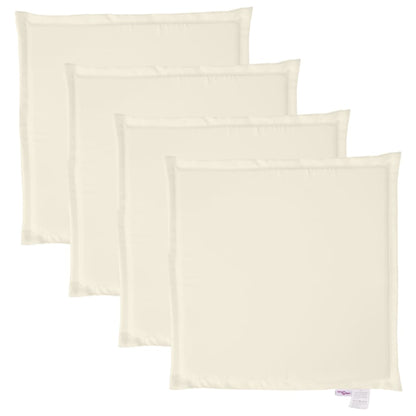 Tuinzitkussens 4 st vierkant 45x45x2 cm crèmekleurig