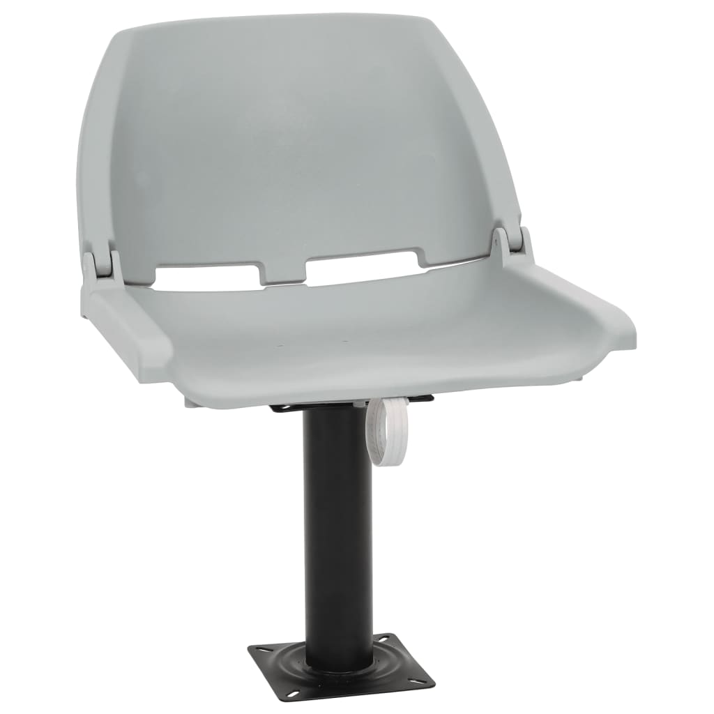 2-Delige Bootstoelenset Inklapbaar 48X51X41 Cm Grijs