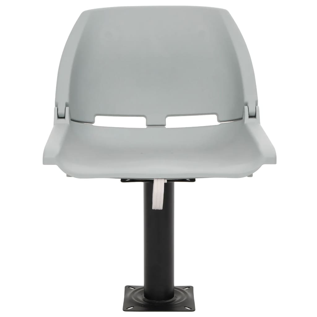 2-Delige Bootstoelenset Inklapbaar 48X51X41 Cm Grijs