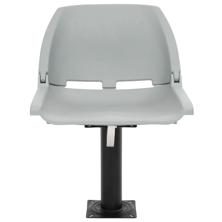 2-Delige Bootstoelenset Inklapbaar 48X51X41 Cm Grijs
