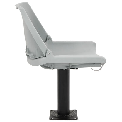 2-Delige Bootstoelenset Inklapbaar 48X51X41 Cm Grijs