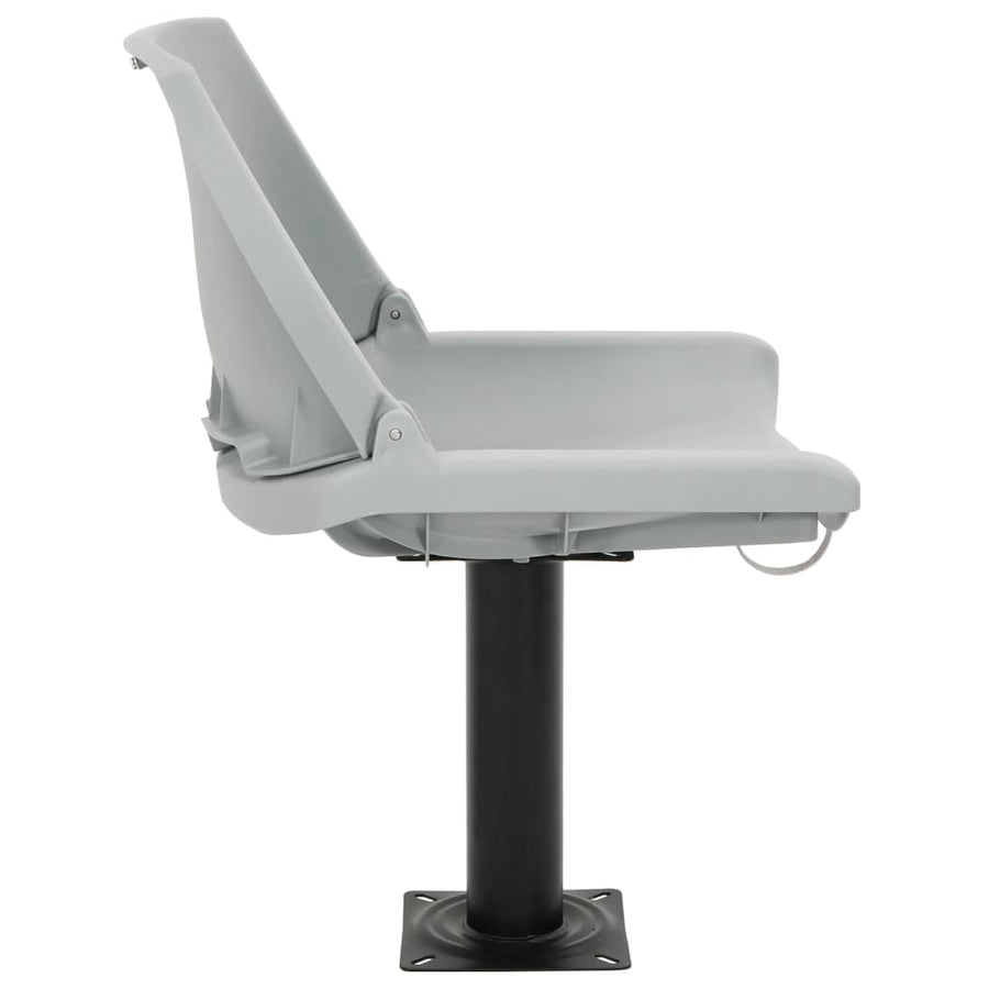 2-Delige Bootstoelenset Inklapbaar 48X51X41 Cm Grijs