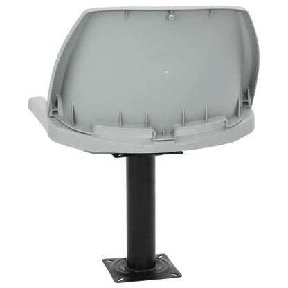 2-Delige Bootstoelenset Inklapbaar 48X51X41 Cm Grijs