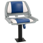 2-Piece Boat Seat Set Foldable 48x51x41 cm Blue and White