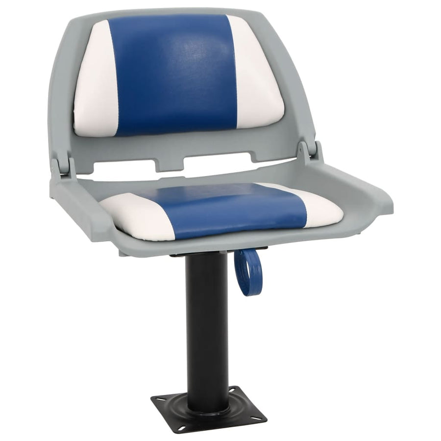 2-delige Bootstoelenset inklapbaar 48x51x41 cm blauw en wit