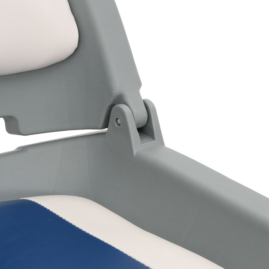 2-delige Bootstoelenset inklapbaar 48x51x41 cm blauw en wit