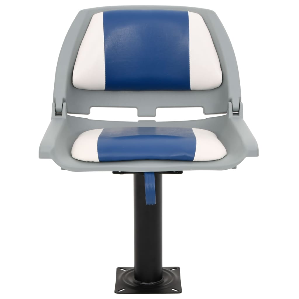 2-delige Bootstoelenset inklapbaar 48x51x41 cm blauw en wit