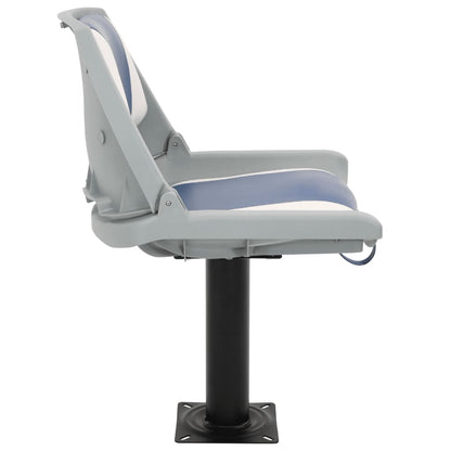 2-delige Bootstoelenset inklapbaar 48x51x41 cm blauw en wit