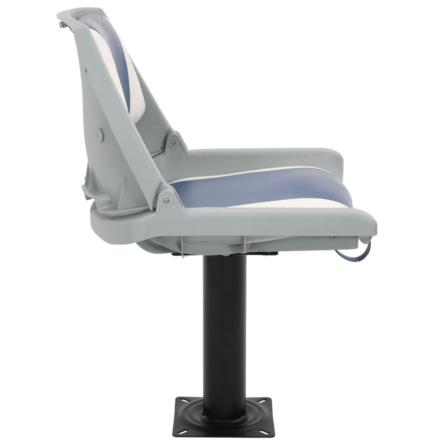 2-delige Bootstoelenset inklapbaar 48x51x41 cm blauw en wit