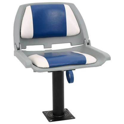 4-Delige Bootstoelenset Inklapbaar 48X51X41 Cm Blauw en wit